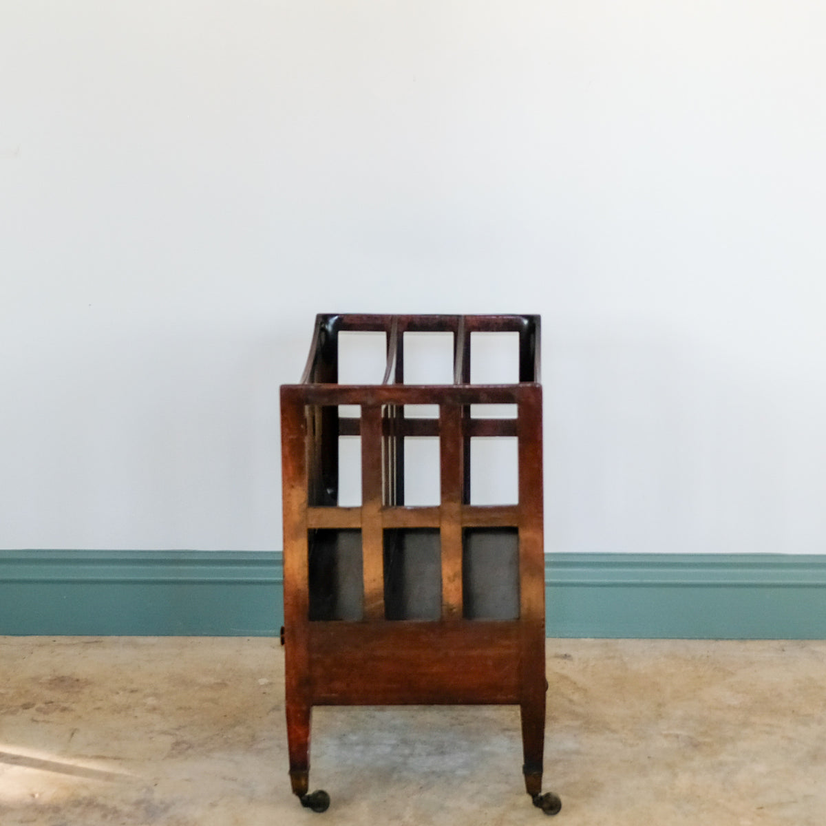 19TH CENTURY MAHOGANY CANTERBURY