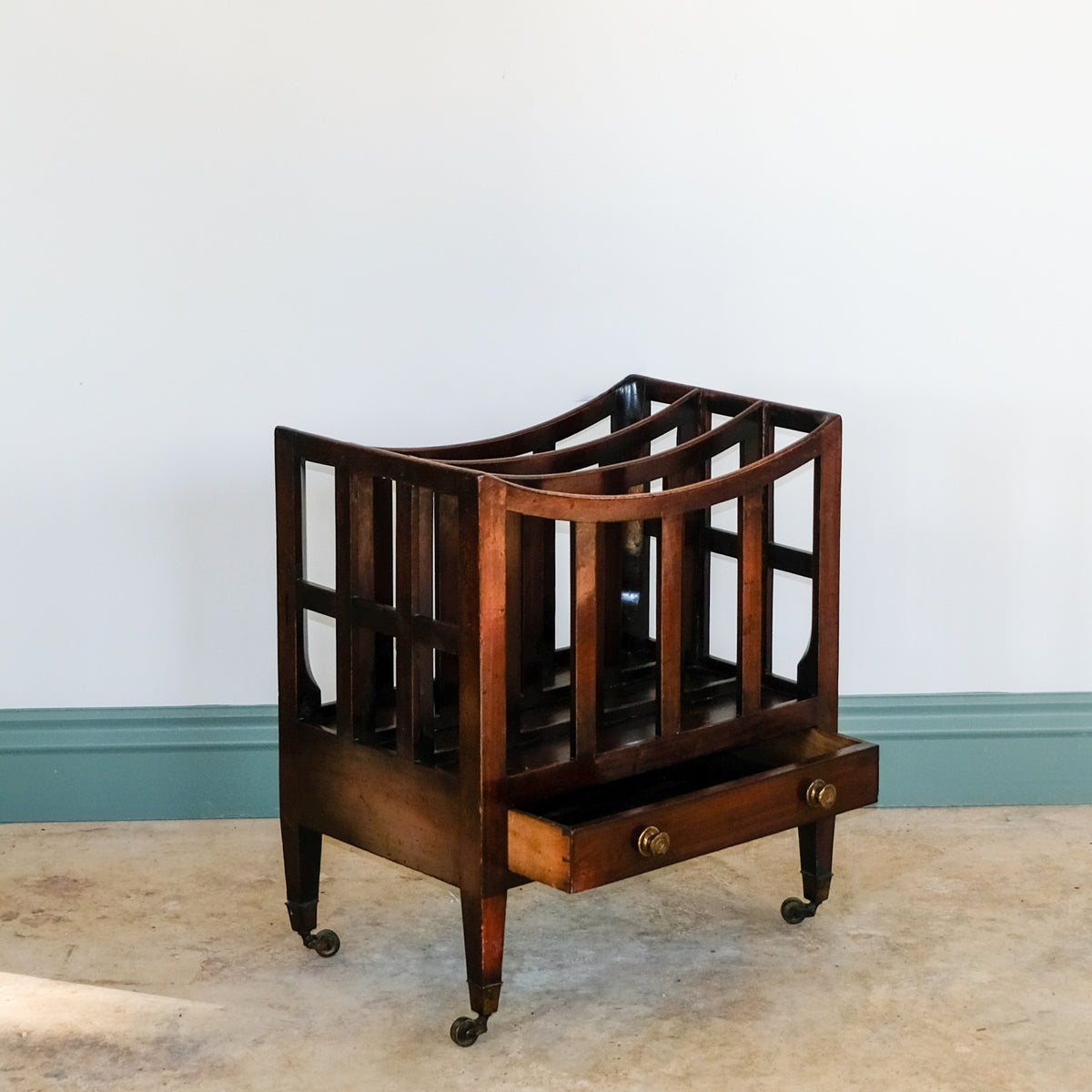 19TH CENTURY MAHOGANY CANTERBURY