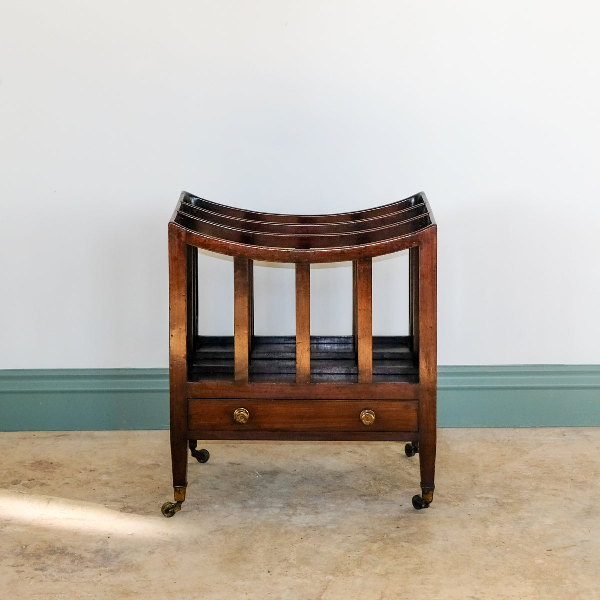 19TH CENTURY MAHOGANY CANTERBURY