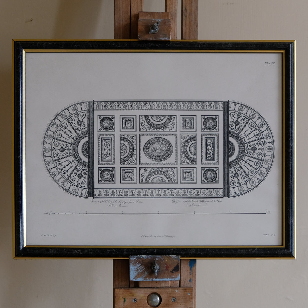 DESIGN OF THE CEILING OF THE LIBRARY OR GREAT ROOM AT KENWOOD, AFTER ROBERT ADAM