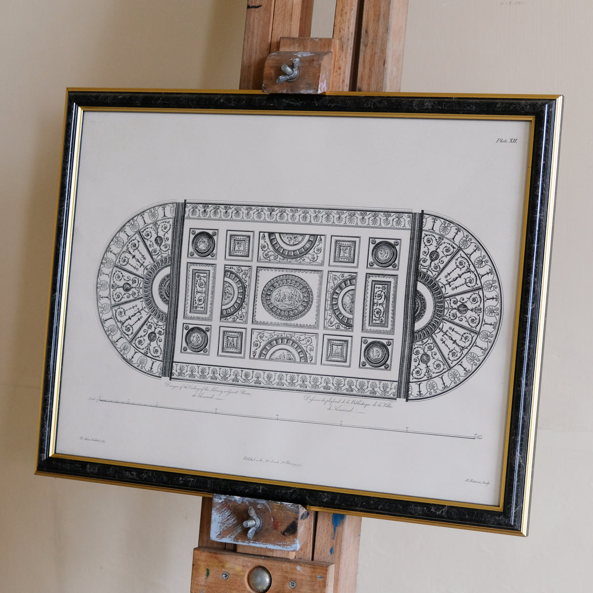 DESIGN OF THE CEILING OF THE LIBRARY OR GREAT ROOM AT KENWOOD, AFTER ROBERT ADAM