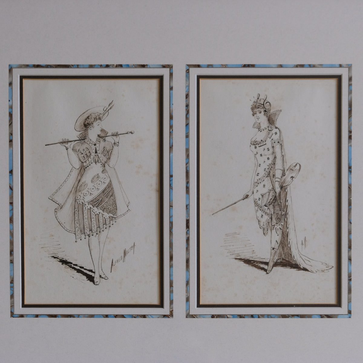 TWO COSTUME DESIGNS BY ALFRED MALTBY