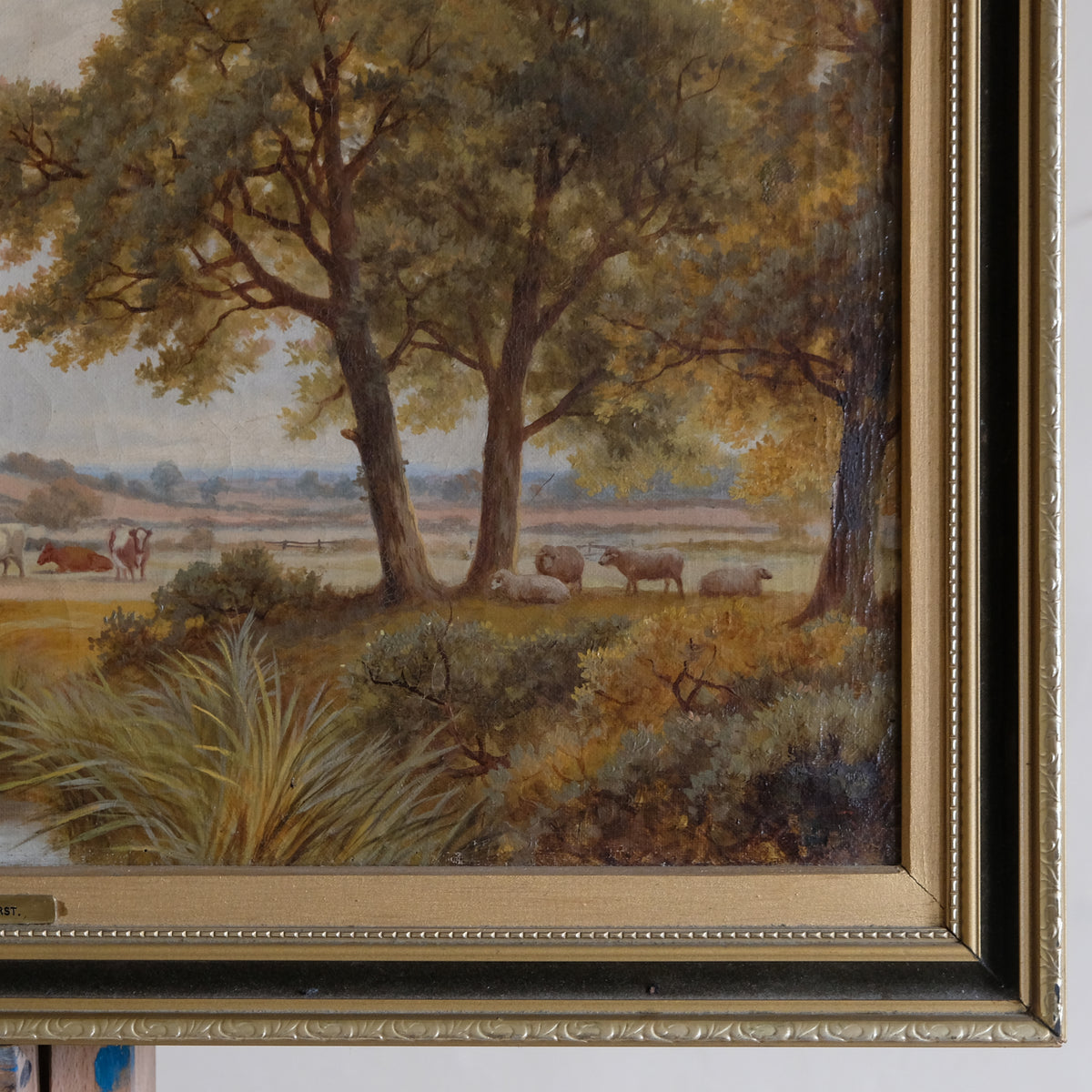 LANDSCAPE WITH A GOOSE GIRL ATTRIBUTED TO C H MAIDANERST