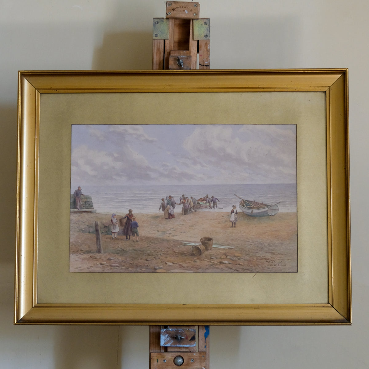 Hauling the Boat by Kate E. Booth (1850–1898)