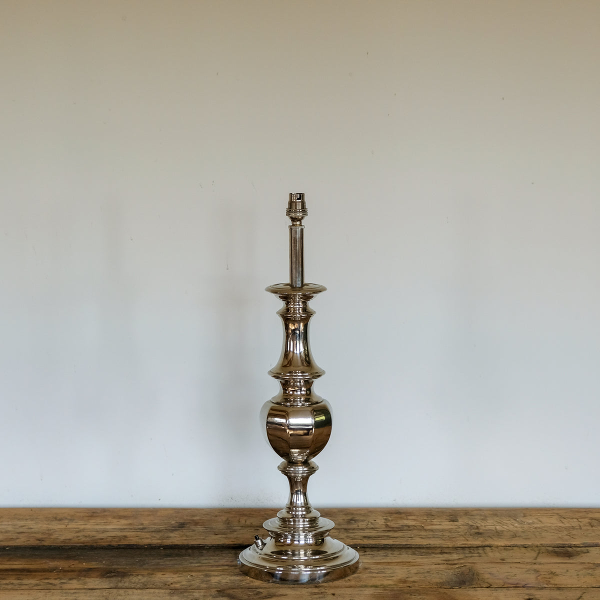 Art Deco Style Nickel-Plated Table Lamp