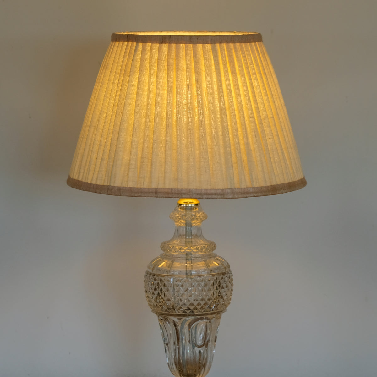 Italian Cut Glass Urn Table Lamp