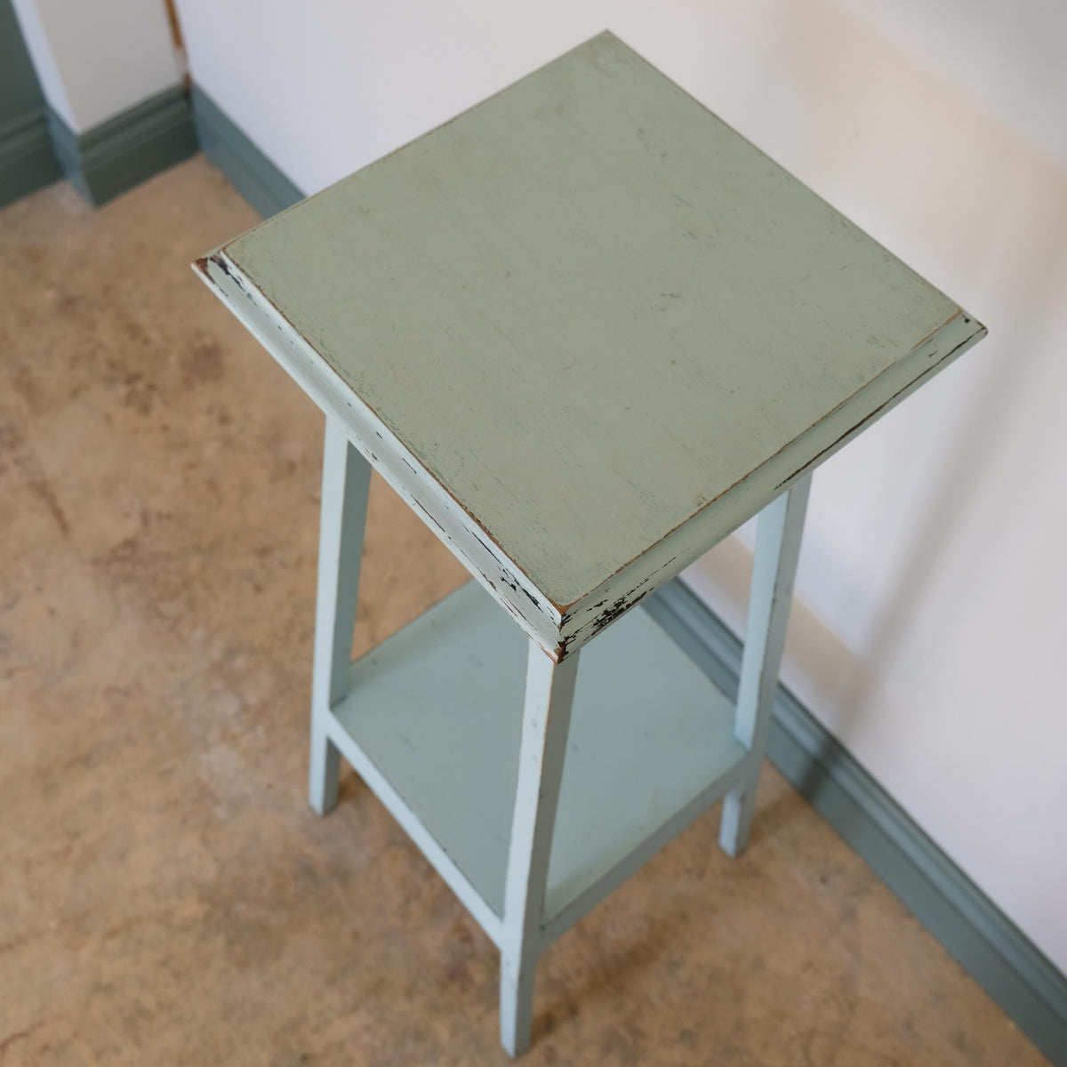 BLUE PAINTED JARDINIERE