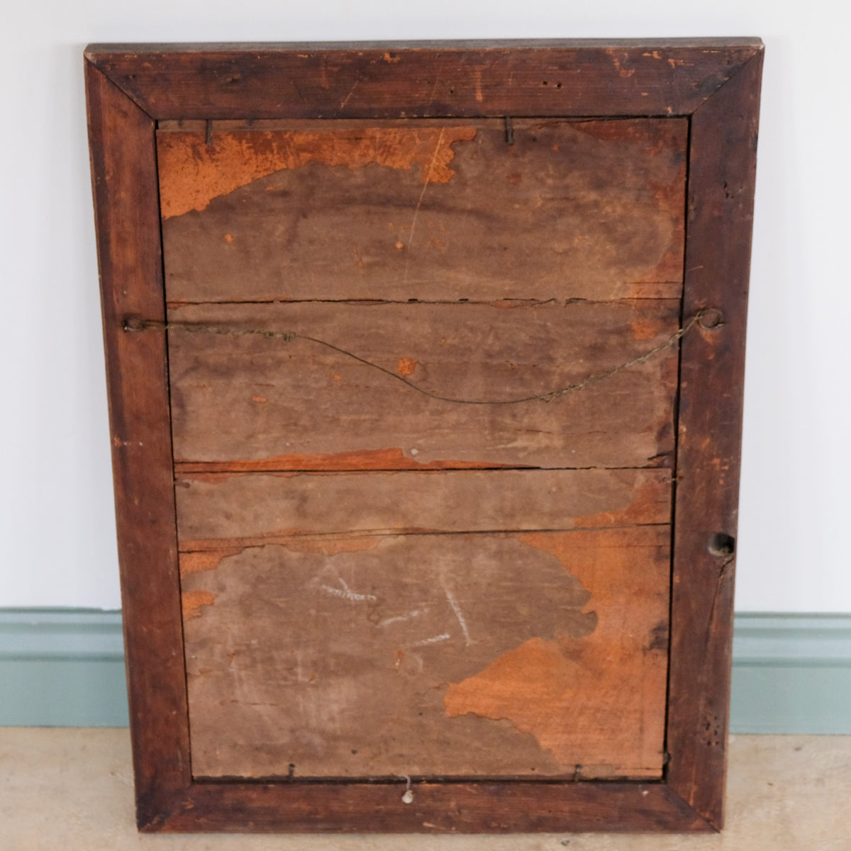 WALNUT FRAMED WALL MIRROR
