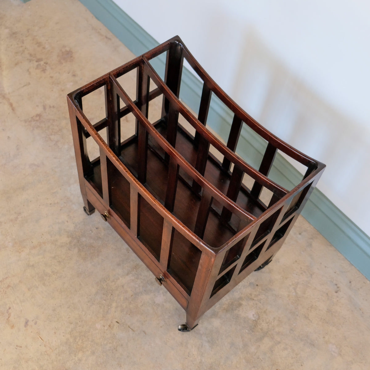 19TH CENTURY MAHOGANY CANTERBURY