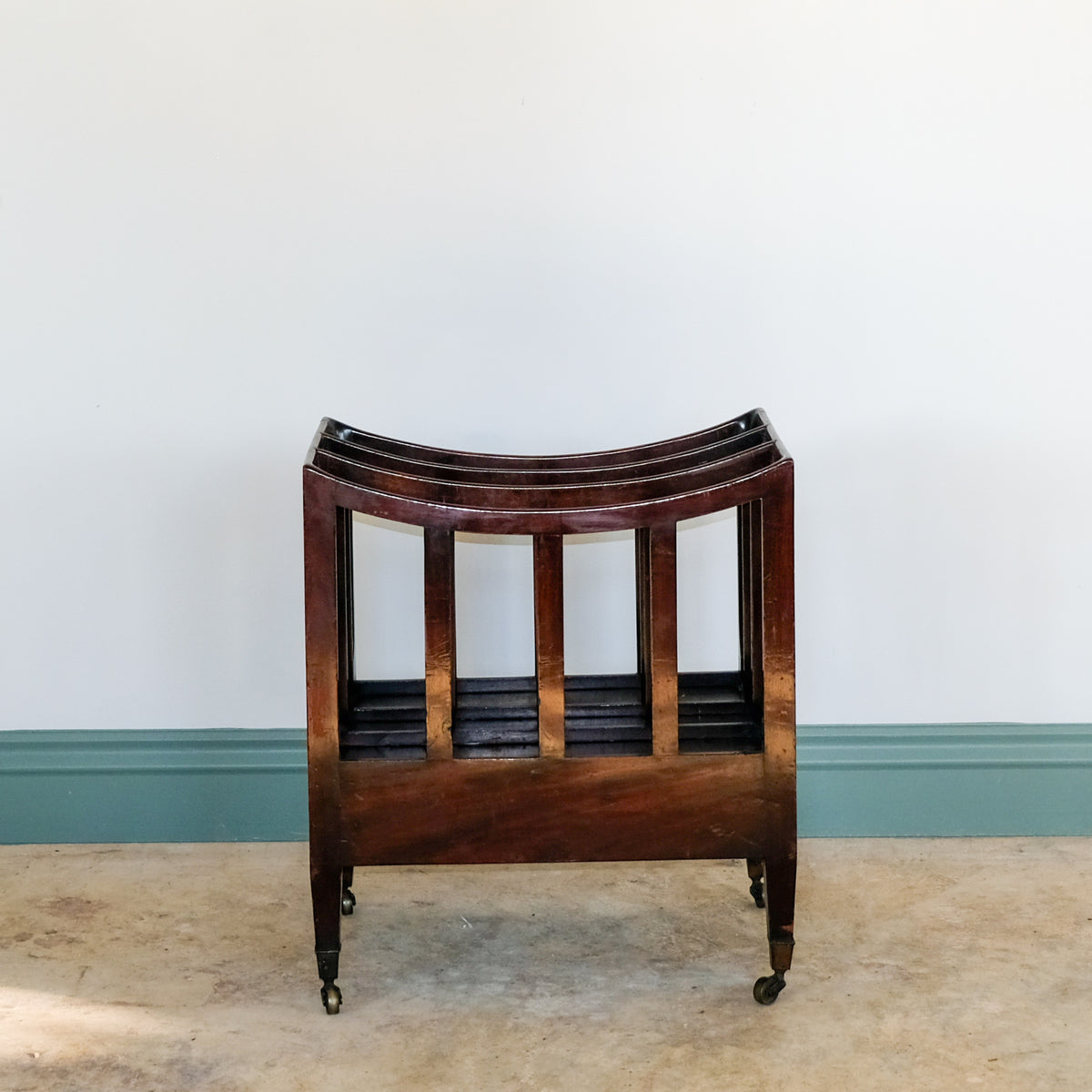 19TH CENTURY MAHOGANY CANTERBURY