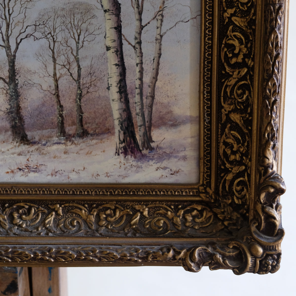 WINTER LANDSCAPE WITH A PHEASANT IN FLIGHT