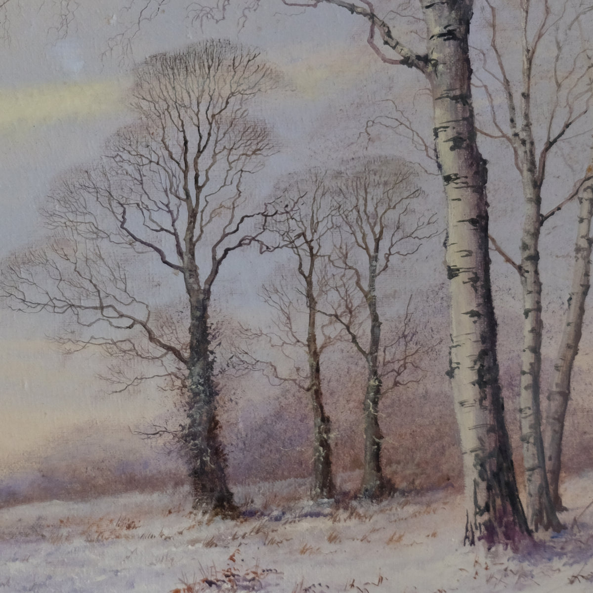 WINTER LANDSCAPE WITH A PHEASANT IN FLIGHT