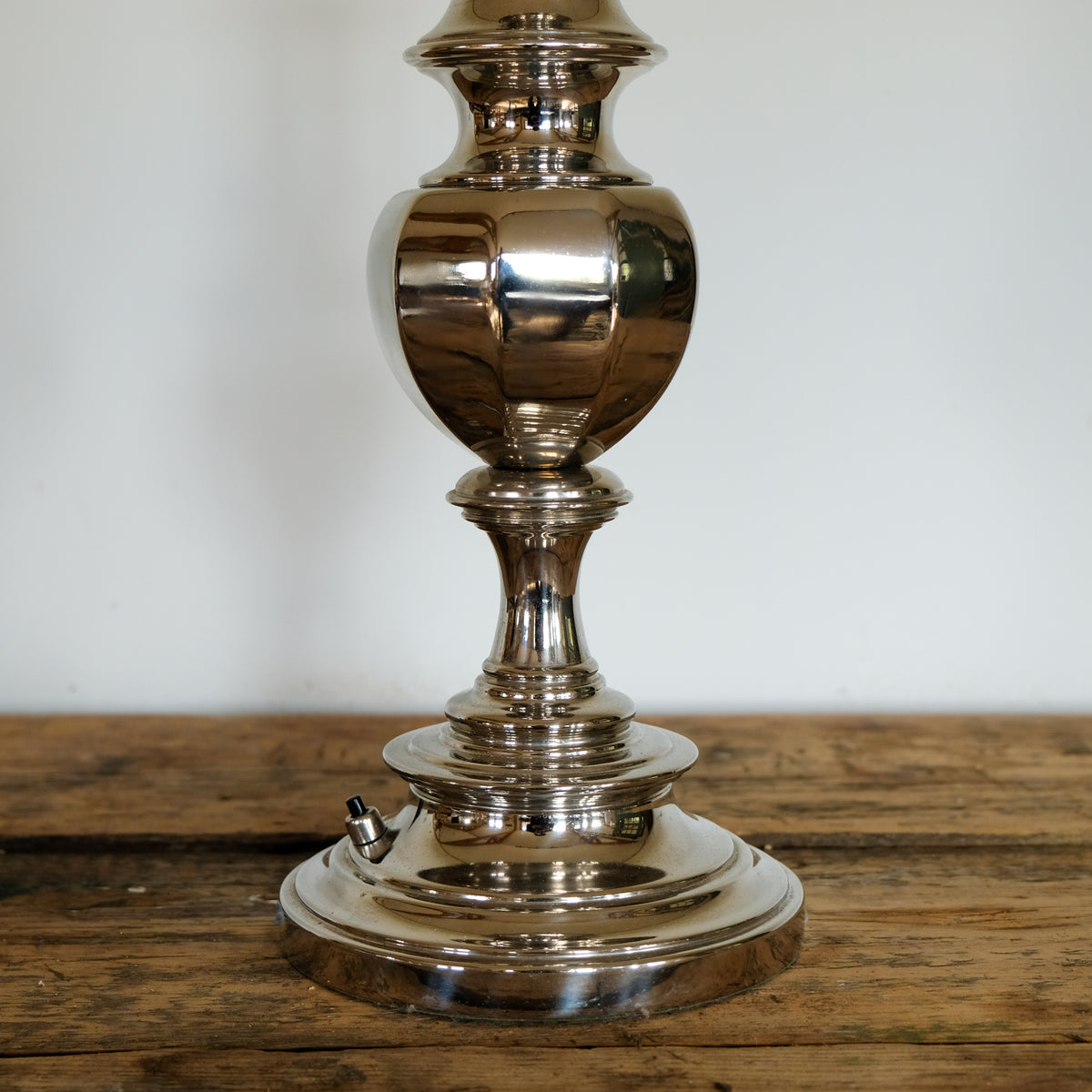 Art Deco Style Nickel-Plated Table Lamp