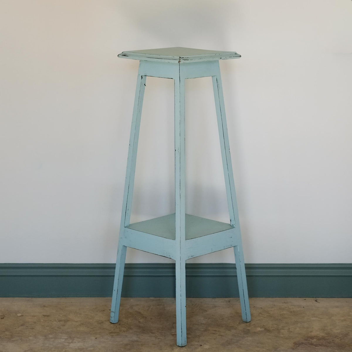 BLUE PAINTED JARDINIERE